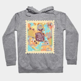 Cute Dinosaur Pattern & You got this! Hoodie